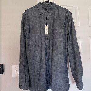 Men's Gray Chambray Shirt